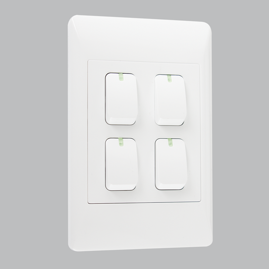 Bright Star ESW004/2 WHITE 4 LEVER 2 WAY SWITCH 2 X 4 (10 per box)