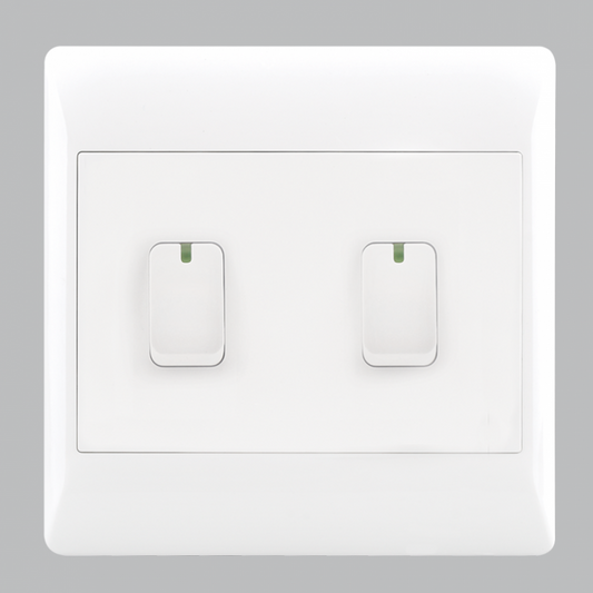 Bright Star ESW006 WHITE 2 LEVER1 WAY SWITCH 4 X 4 ( per box)