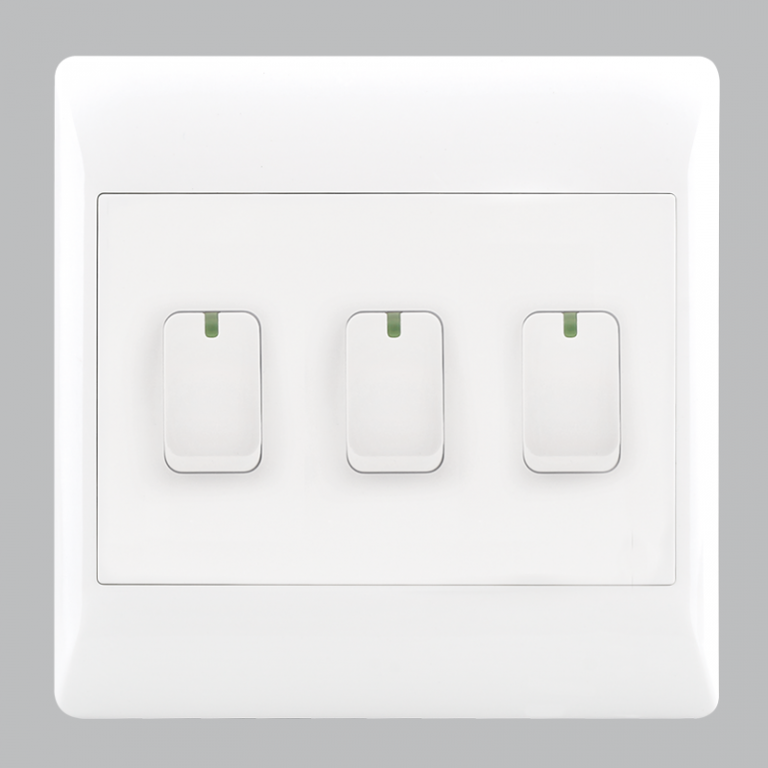 Bright Star ESW007 WHITE 3 LEVER 1 WAY SWITCH 4 X 4 ( per box)