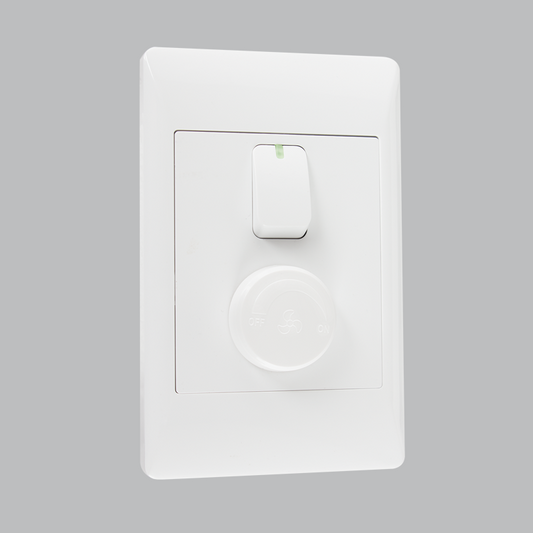 Bright Star ESW042 WHITE FAN SPEED CONTROL + LIGHT SWITCH 2 X 4 (5 per box