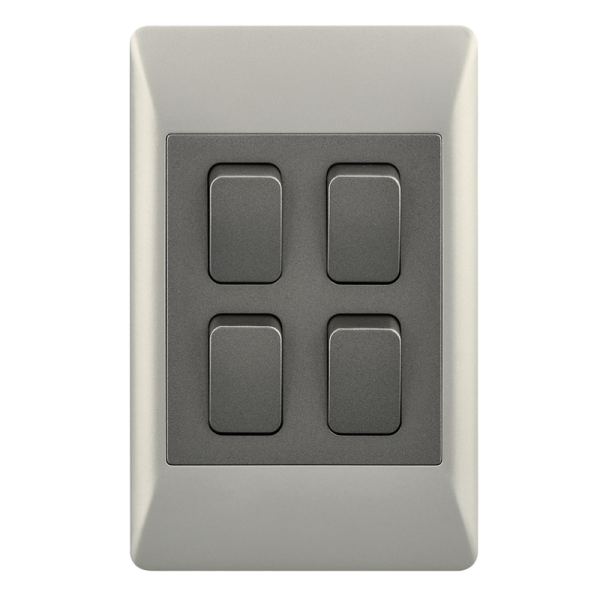 Bright Star ESW074 DUO 4 LEVER 1 WAY SWITCH 2 X 4 (10 per box)