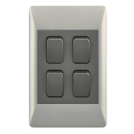 Bright Star ESW074 DUO 4 LEVER 1 WAY SWITCH 2 X 4 (10 per box)
