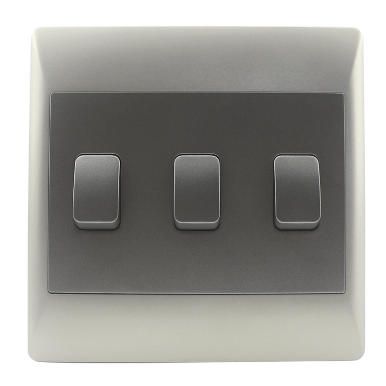 Bright Star ESW077 DUO 3 LEVER 1 WAY SWITCH 4 X 4 ( per box)