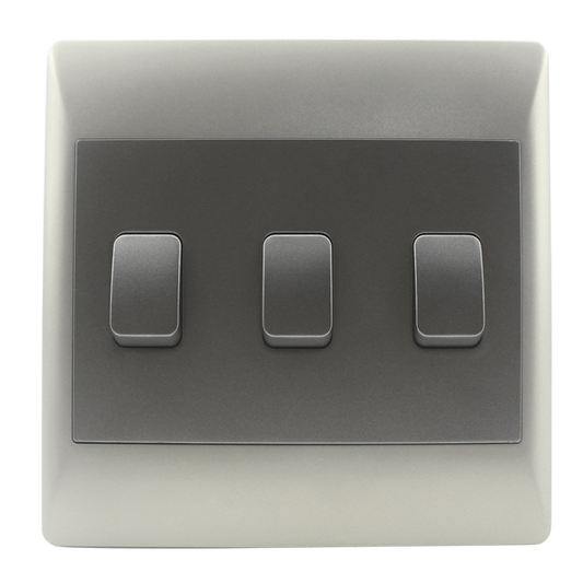 Bright Star ESW077 DUO 3 LEVER 1 WAY SWITCH 4 X 4 ( per box)