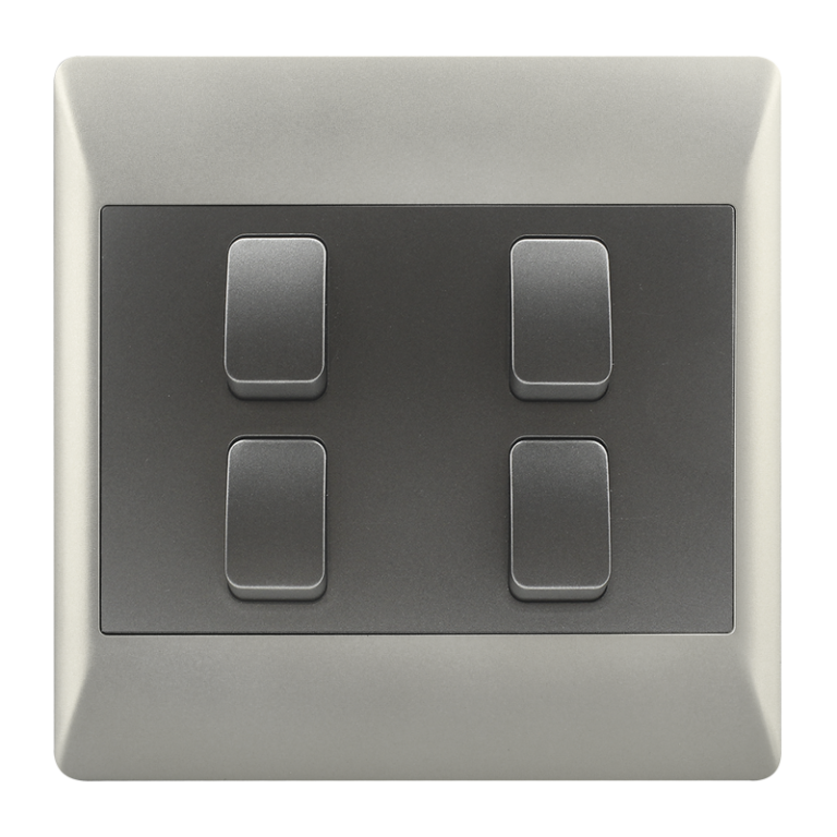 Bright Star ESW078 DUO 4 LEVER 1 WAY SWITCH 4 X 4 ( per box)