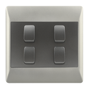 Bright Star Lighting ESW078 DUO 4 Lever 1 Way Switch 4 X 4  (Per Box)