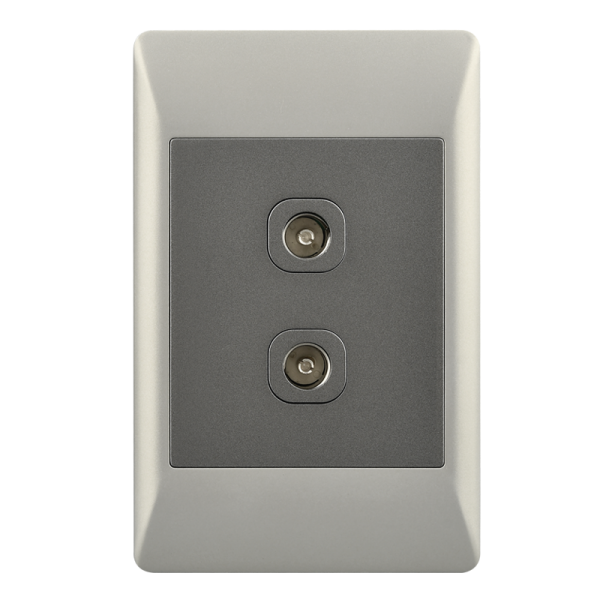 Bright Star ESW085 DUO DOUBLE TV SOCKET 2 X 4 (10 per box)