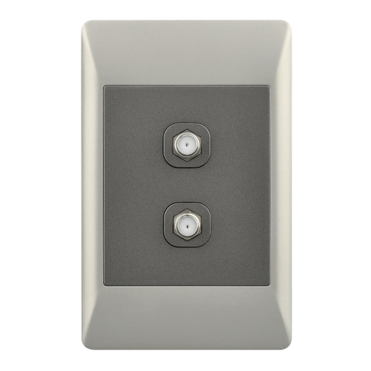 Bright Star ESW089 DUO DOUBLE SATELLITE SOCKET 2 X 4 (10 per box)