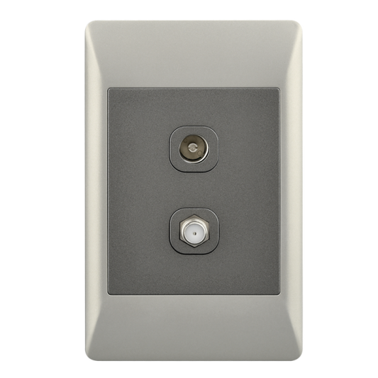 Bright Star ESW090 DUO TV + SATELLITE SOCKET 2 X 4 (10 per box)