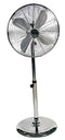 Eurolux F22SC Standing Fan 4 Blades Satin Chrome