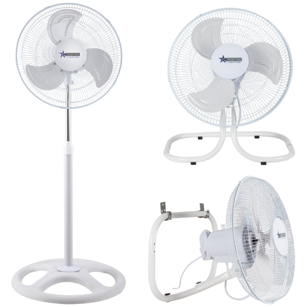 Bright Star Lighting FAN014/3 IN ONE Floor, Table & Wall Fan