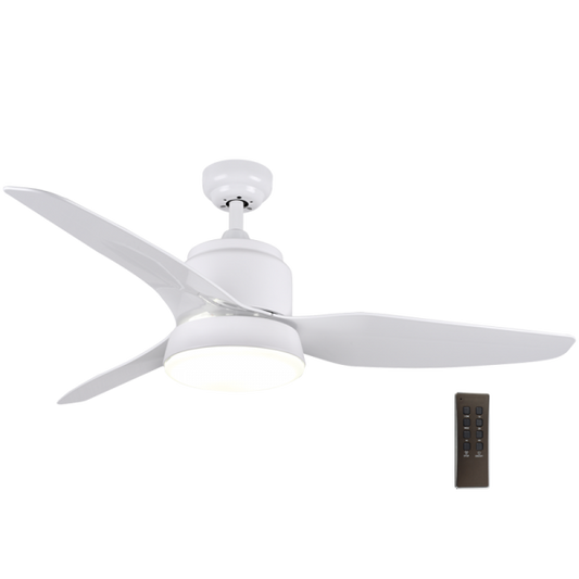 Bright Star FCF040 WHITE 30W COPPER COIL DC 3 ABS BLADES REMOTE