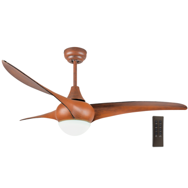 Bright Star FCF048 WOOD 18W LED 4000K 30W COPPER COIL DC 3 ABS BLADES