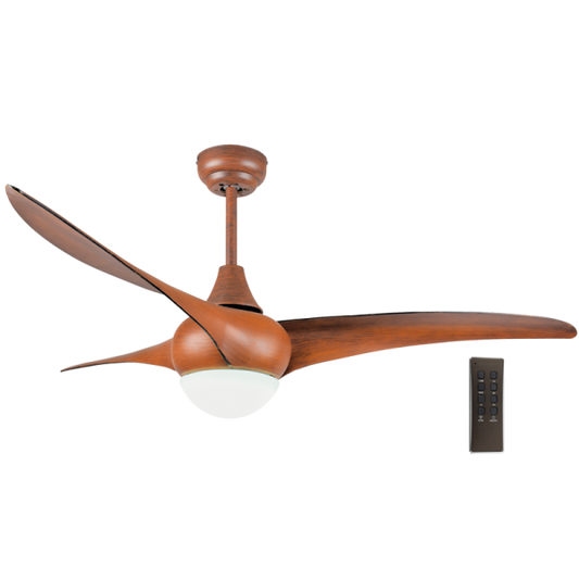Bright Star FCF048 WOOD 18W LED 4000K 30W COPPER COIL DC 3 ABS BLADES