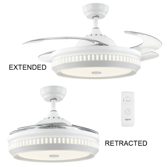 Bright Star FCF062 WHITE 42'' 24W LED WITH BLUETOOTH SPEAKER