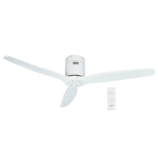 Bright Star FCF076 MATT WH 40W DC COPPER COIL 3 BLADES REMOTE CONTROL