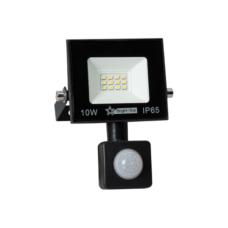 Bright Star Lighting FL031 BLACK LED Die Cast Aluminium with Tempered Glass Lens and PIR Sensor