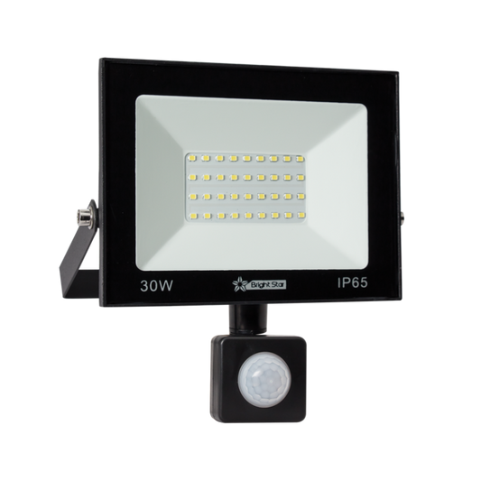 Bright Star FL033 BLACK 30 WATT LED FLOOR + SENSOR 6000K 2400Lm