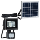 Bright Star Lighting FL076 BLACK Solar LED Die Cast Aluminum Flood Light with Tempered Glass Lens and PIR Motion Sensor