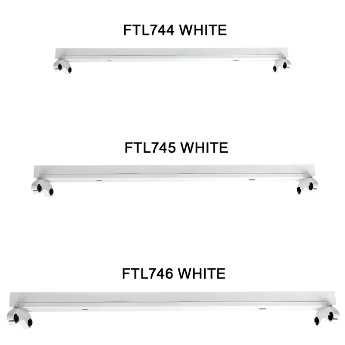 Bright Star Lighting FTL746 WHITE LED 2xG5 Metal Base T5 PC Lamp holder 2 Side Power