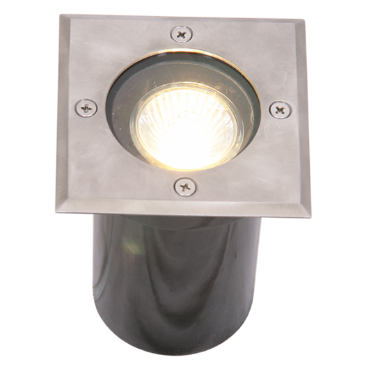 Bright Star GL6109 STAINLESS SQUARE-GROUND LIGHT IP67 1X7W GU10 CUT OUT 103MM