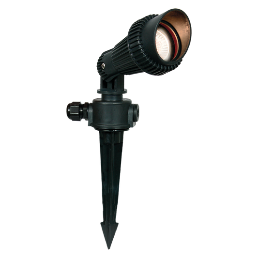 Bright Star GS008 BLACK PLASTIC SPIKE,WITH GLASS COVER 35W GU10 IP64
