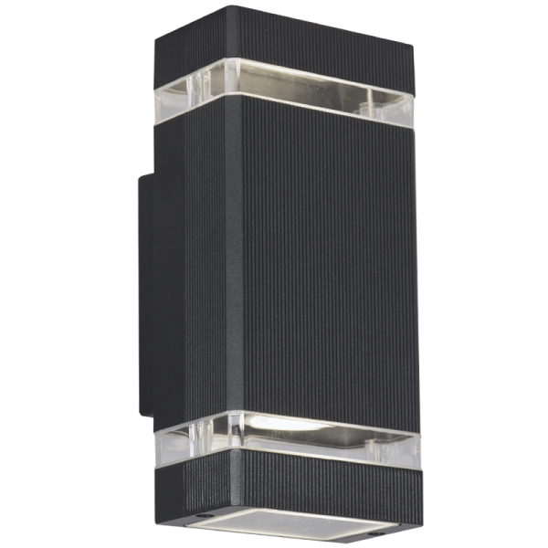 Bright Star Lighting L124 BLACK Die Cast Aluminium Wall Bracket with Glass