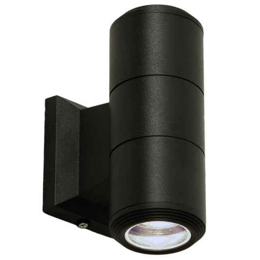Bright Star L126 BLACK WALL BRACKET UP & DOWN GLASS COVER IP44 2X50W GU10