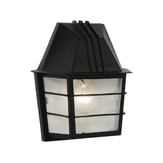 Bright Star L149 BLACK DIE CAST ALU WITH CLAER GLASS IP44 1X60W ES