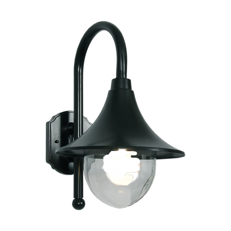 Bright Star L159 BLACK 1X60W ES ALU WITH POLYCARBONATE COVER IP44