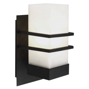 Bright Star L231 BLACK 1 X 11W ES IP44 DIE CAST ALU FROSTED GLASS