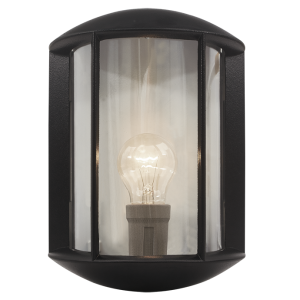 Bright Star L240 BLACK 1X11W ES IP44 DIE CAST ALU PERSPEX COVER