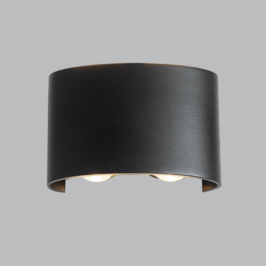 Bright Star L246 BLACK 4X1W LED UP & DOWN ALU WALL BRACKET+GLASS 3000K