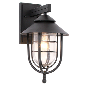 Bright Star L258 BK 1X60W ES DIE CAST ALU WITH CLEAR GLASS IP44