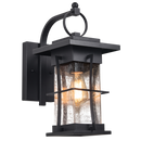 Bright Star L351 BLACK IRON & CLEAR SPECKLED GLASS IP44 1X60W ES