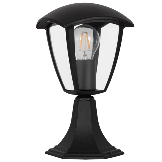 Bright Star L362 BLACK 4 PANEL PILLAR IP44 1X11W ES