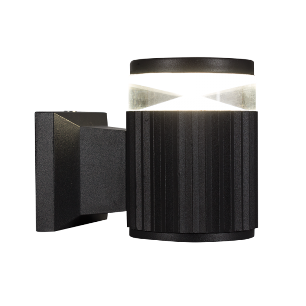 Bright Star Lighting L506 BLACK Up Facing Aluminium Wall Bracket with Acrylic Cover