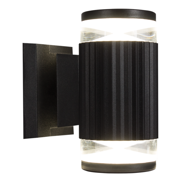 Bright Star Lighting L507 BLACK Up and Down Facing Aluminium Wall Bracket with Acrylic Cover
