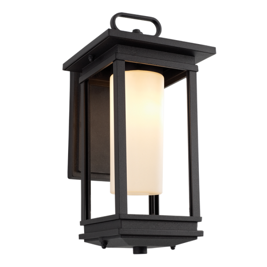Bright Star L514 BLACK DOWN FACING ALU FROSTED GLASS IP54 1X60W ES
