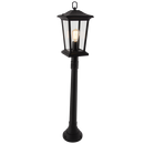 Bright Star Lighting L515 BLACK Aluminium Standing Lantern with Clear Glass