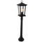 Bright Star Lighting L515 BLACK Aluminium Standing Lantern with Clear Glass