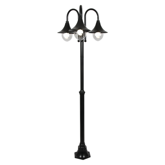 Bright Star LFL019 BLACK ALU WITH CLEAR POLY COVER IP44 13X60W ES 2065MM