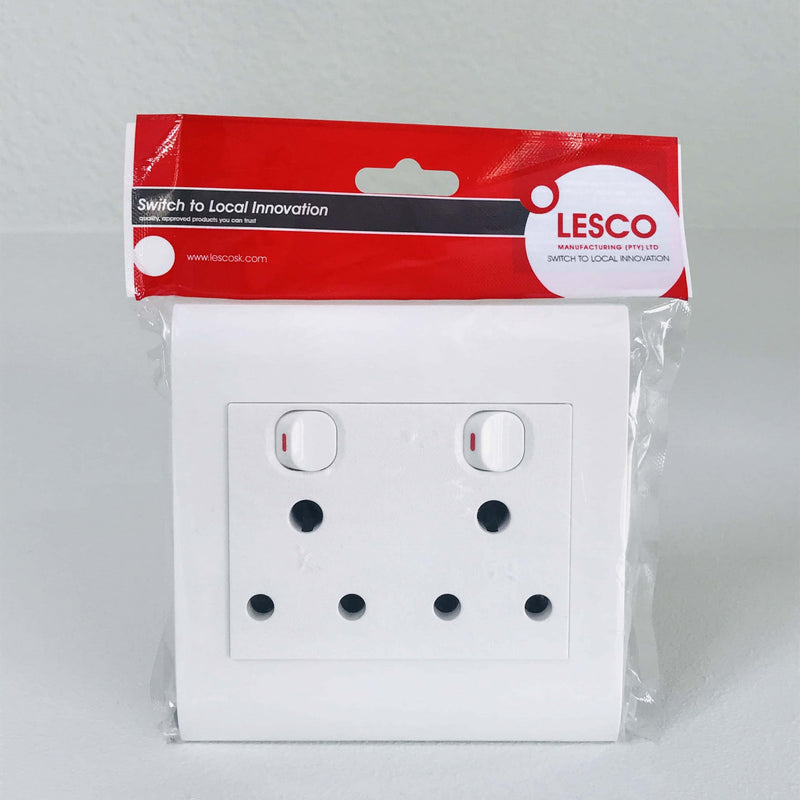 Lesco 4x4 SABS Approved Double Plug Socket