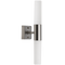 Bright Star Lighting ML009 SATIN CHROME Satin Chrome Wall Bracket with Two Sealed Cylindrical Shape White Glasses