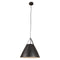 Eurolux P1131B Pendant Sanded 480mm Black/Black Leather