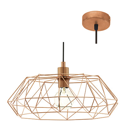 Eurolux P778C Carlton2 Pendant 455mm Copper