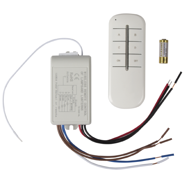 Bright Star Lighting PART502 4 Way Remote and Receiver for Ceiling Fittings