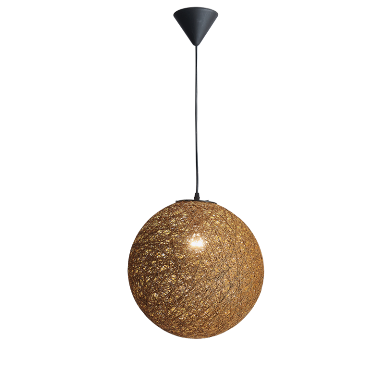 PEN190/1 Bright Star NATURAL TWINE PENDANT 1 x 11W ES 350MM
