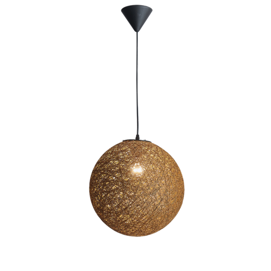 PEN190/1 Bright Star NATURAL TWINE PENDANT 1 x 11W ES 350MM