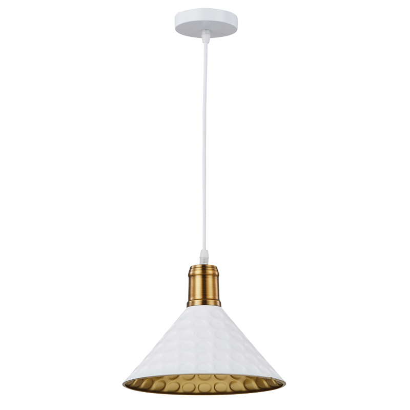 PEN214 Bright Star WHITE IRON PENDANT 1X35W ES